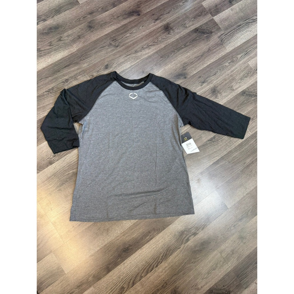 Evoshield Womens 3/4 Sleeve Raglan Baseball Shirt Grey WB6001001L Large NWT